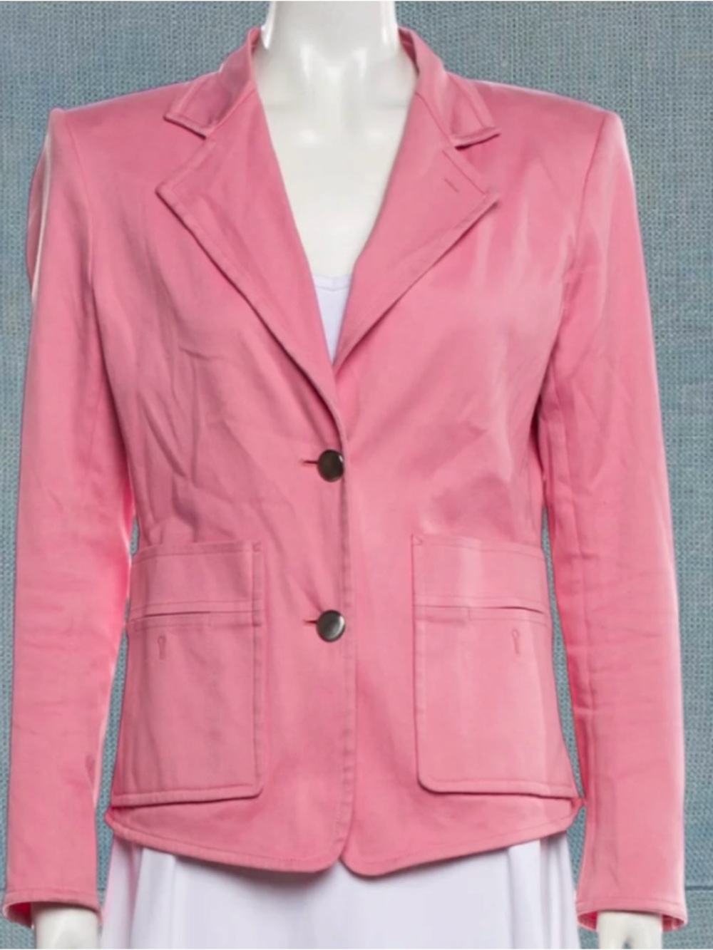 Yves Saint Laurent Pink Notch Lapel Blazer